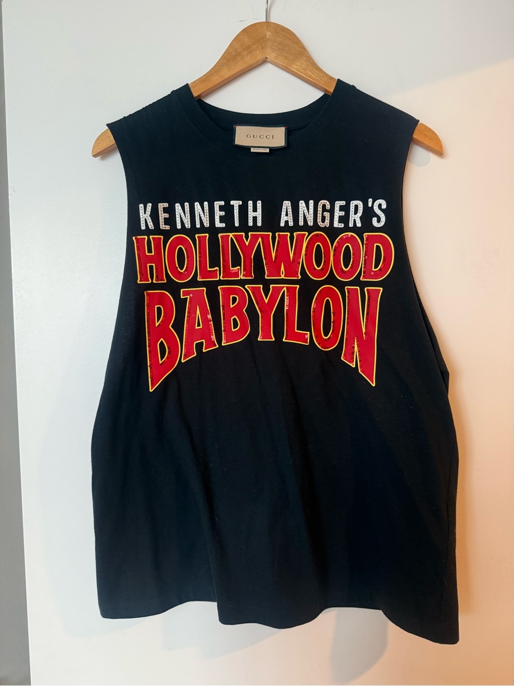 Gucci 2022 Black Hollywood Babylon Tank Shirt XXS